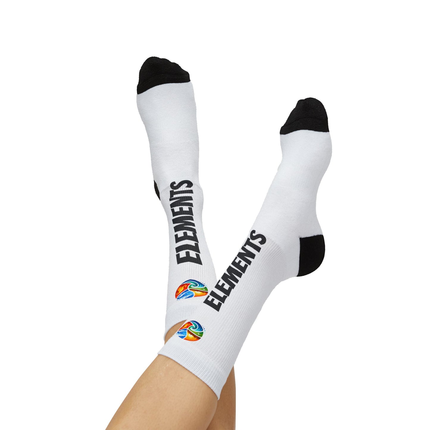 'ELEMENTS' Socks - Vibrant & Comfy - White