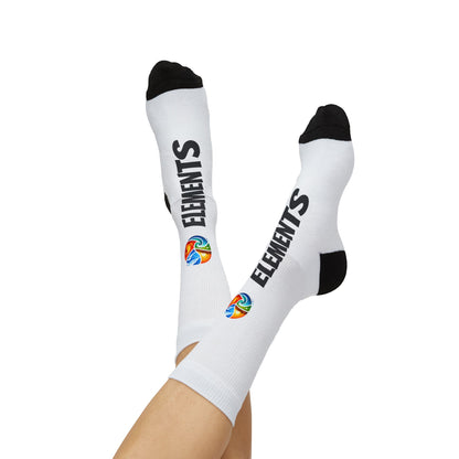 'ELEMENTS' Socks - Vibrant & Comfy - White