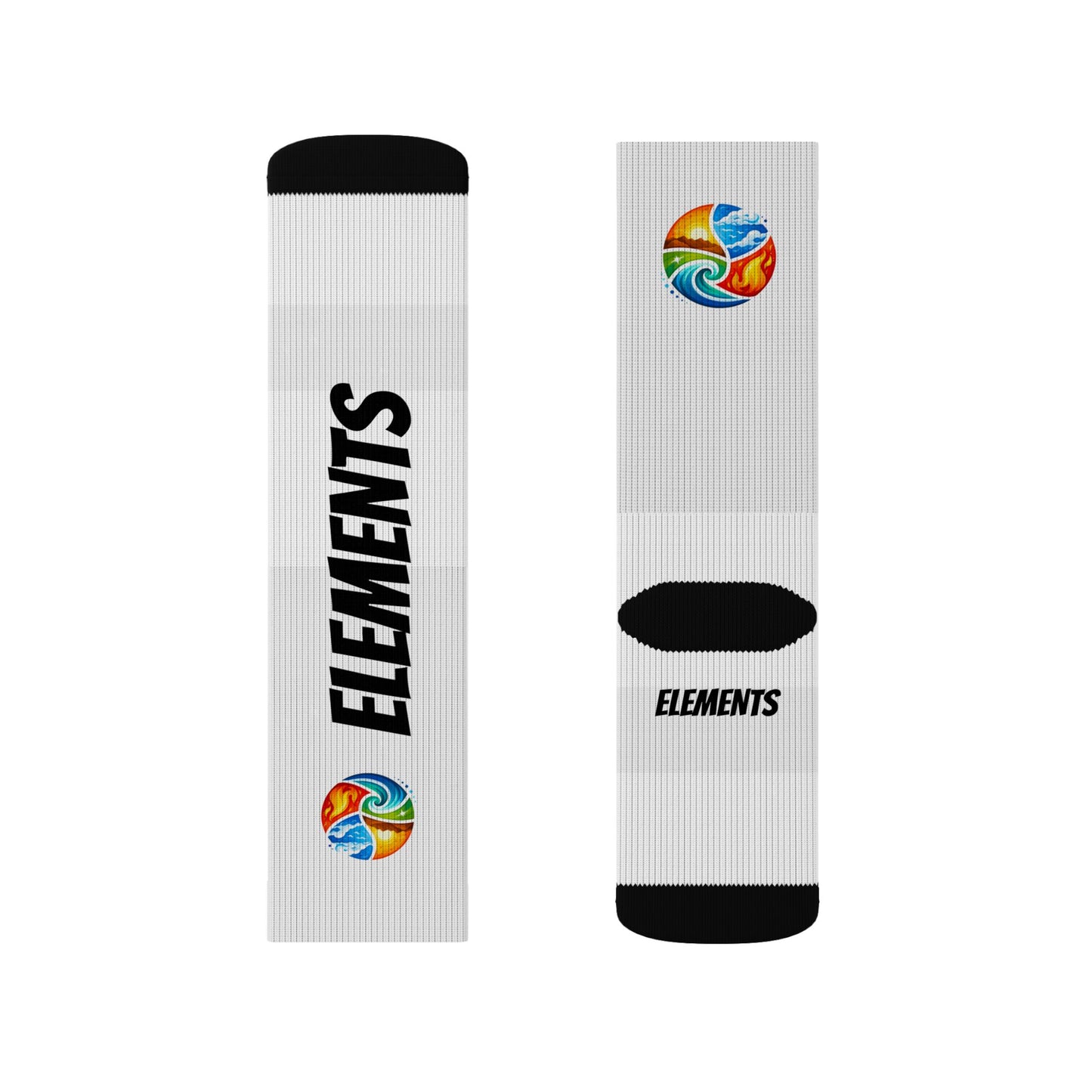 'ELEMENTS' Socks - Vibrant & Comfy - White