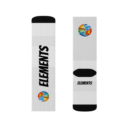 'ELEMENTS' Socks - Vibrant & Comfy - White