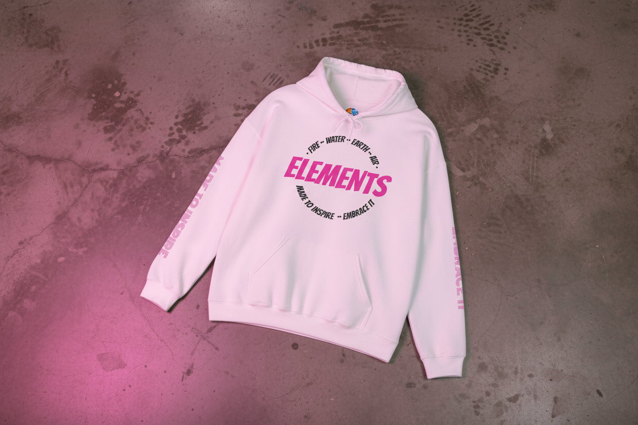 'ELEMENTS' Pink Edition Hoodie- Embrace & Inspire