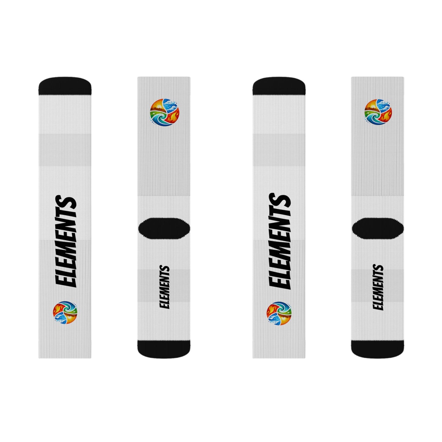 'ELEMENTS' Socks - Vibrant & Comfy - White