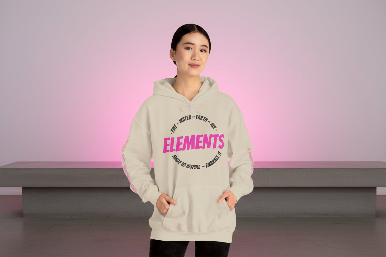 'ELEMENTS' Pink Edition Hoodie- Embrace & Inspire