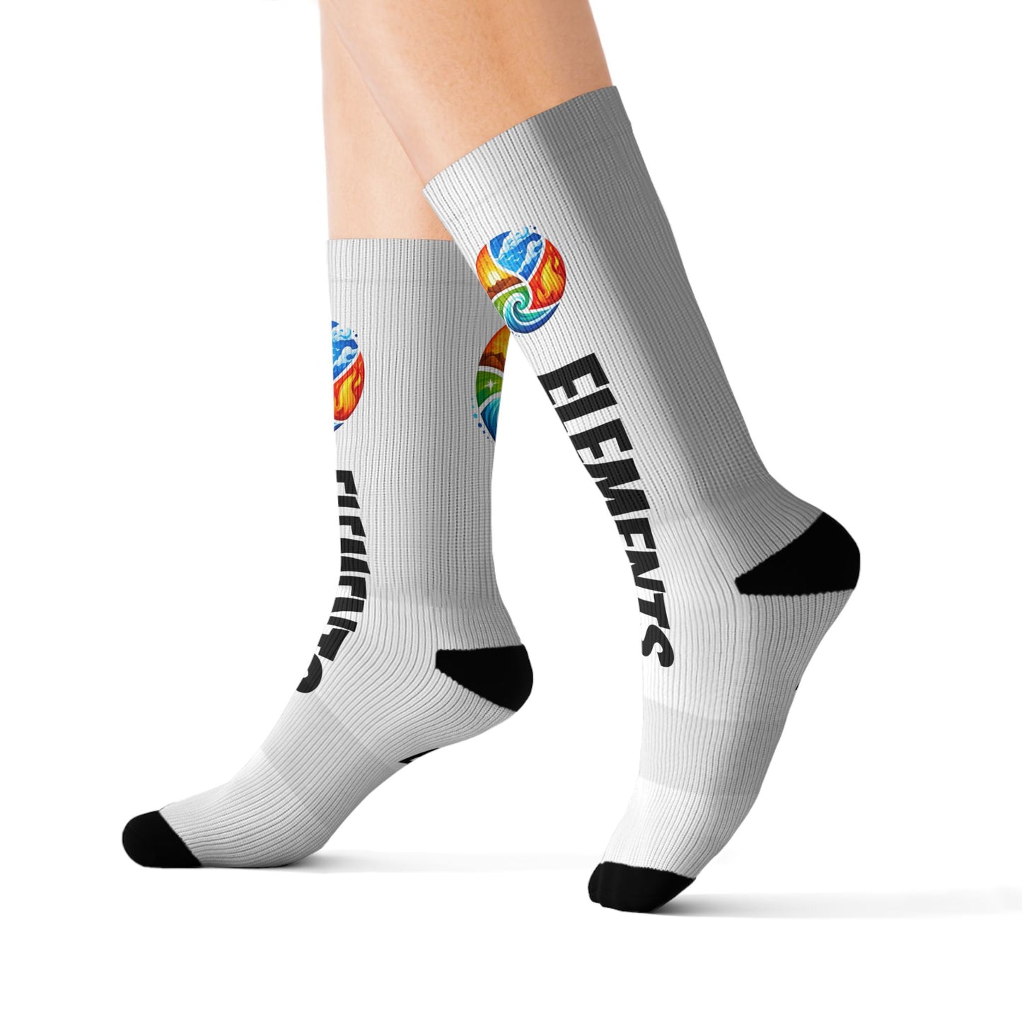 'ELEMENTS' Socks - Vibrant & Comfy - White