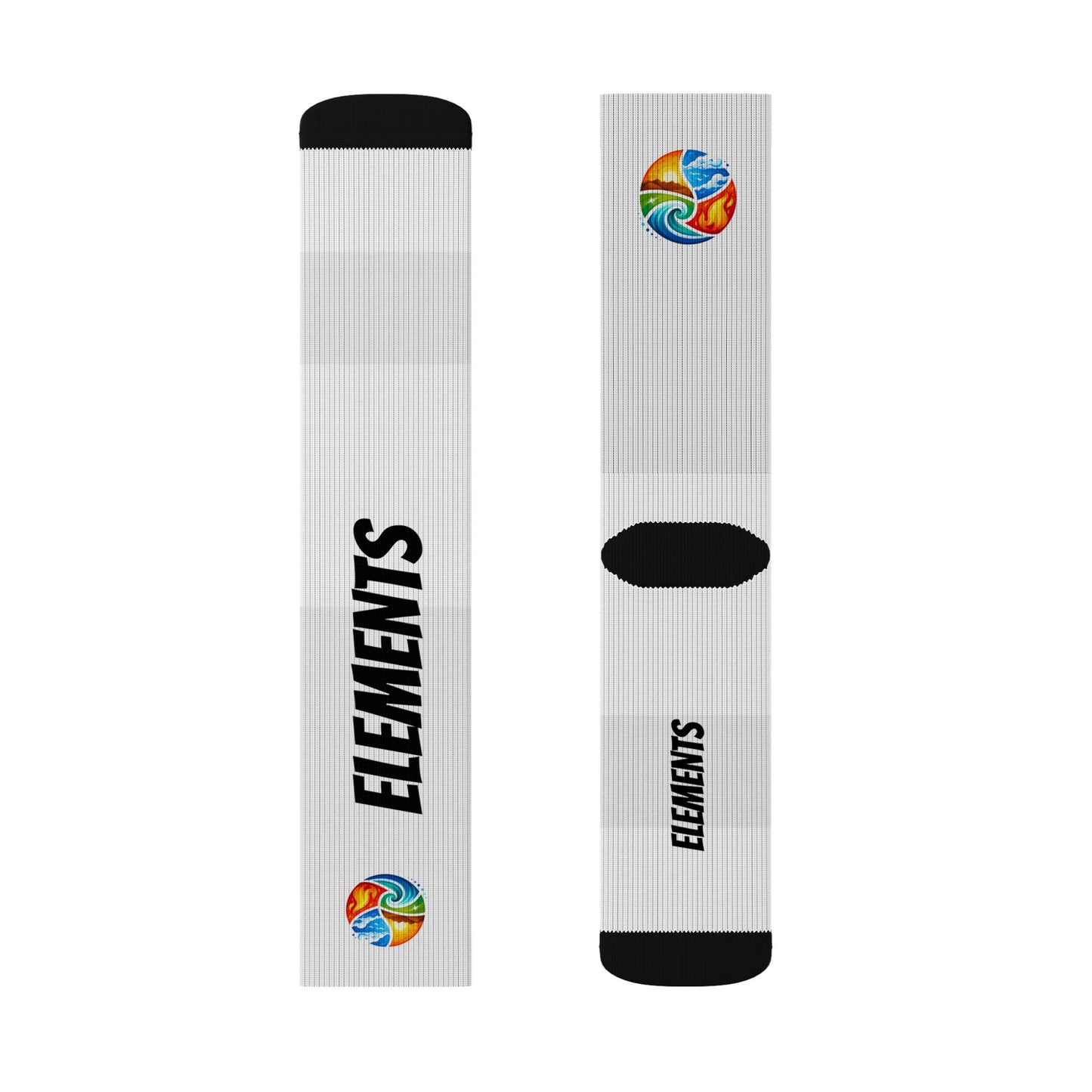 'ELEMENTS' Socks - Vibrant & Comfy - White