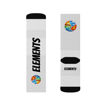 'ELEMENTS' Socks - Vibrant & Comfy - White
