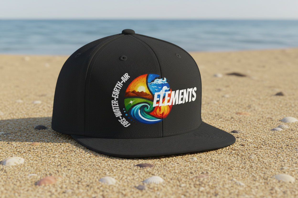 'ELEMENTS' Snapback Hat - Fire Water Earth Air Wrap