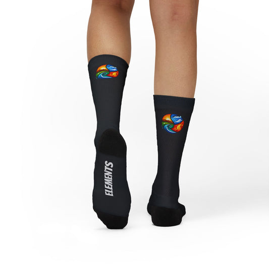 'ELEMENTS' Socks - Vibrant & Comfy - Black