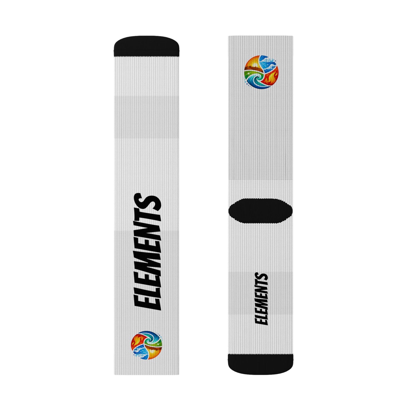 'ELEMENTS' Socks - Vibrant & Comfy - White
