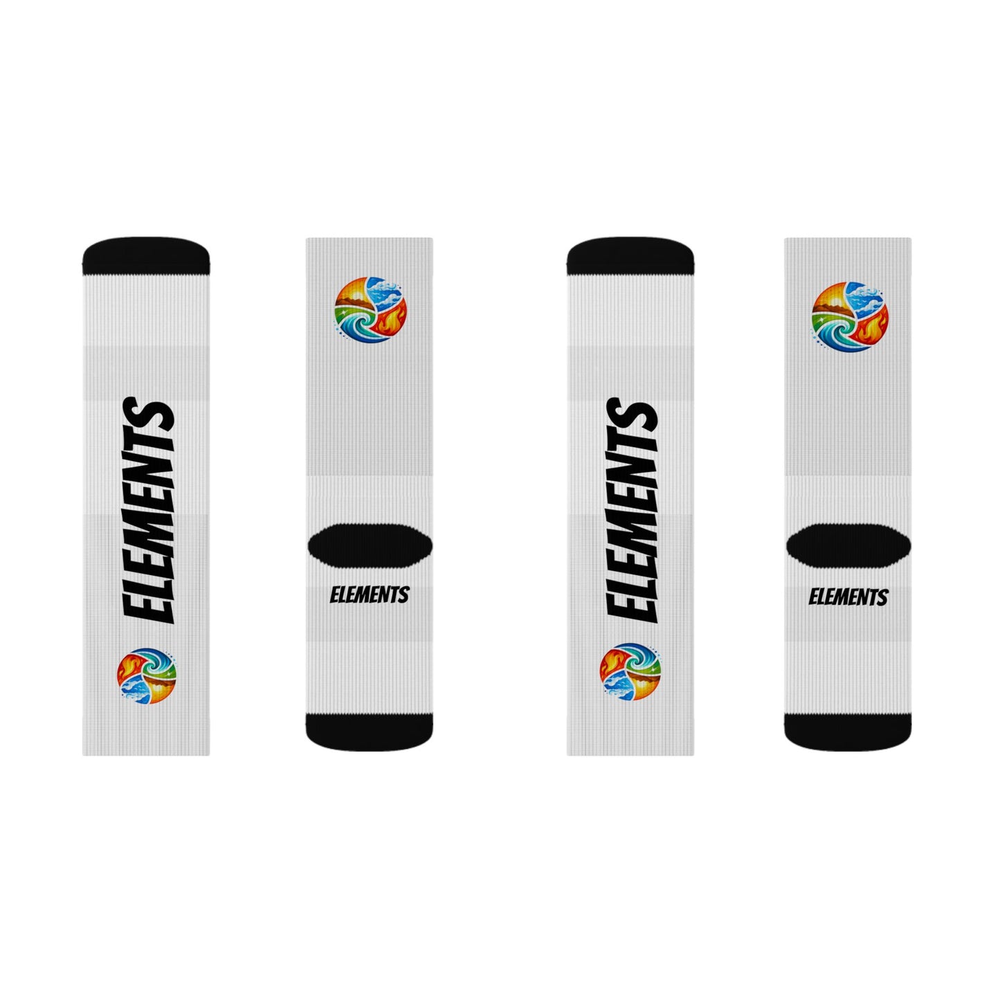 'ELEMENTS' Socks - Vibrant & Comfy - White