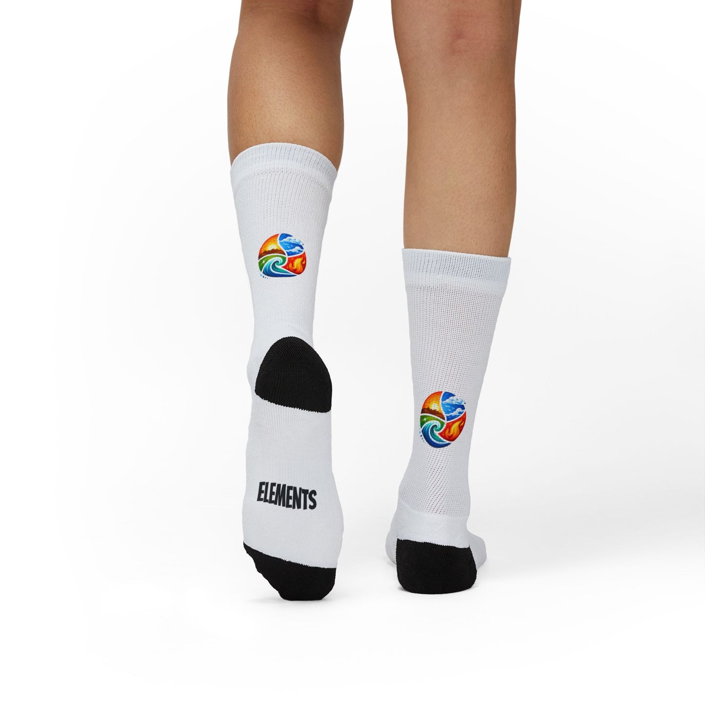 'ELEMENTS' Socks - Vibrant & Comfy - White