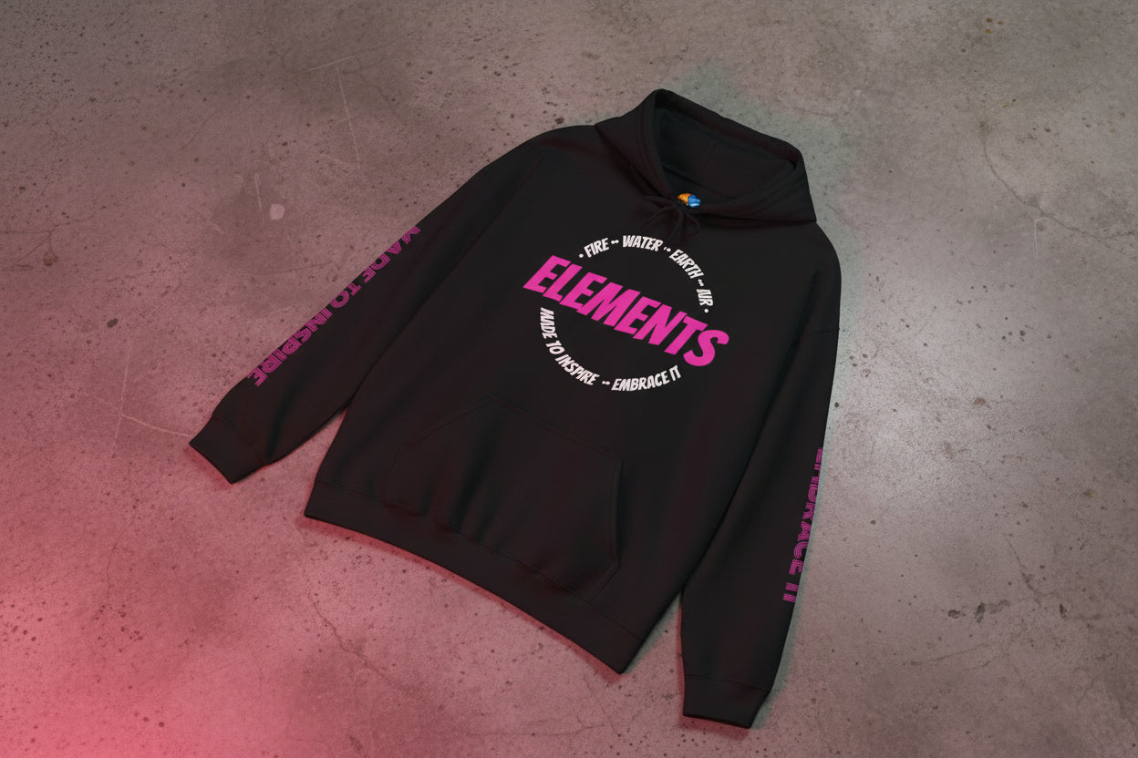 'ELEMENTS' Pink Edition Hoodie- Embrace & Inspire