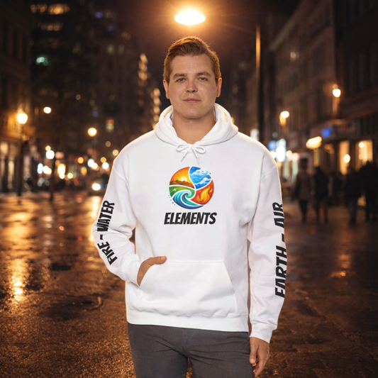 'ELEMENTS' Hoodie - Ice White Edition